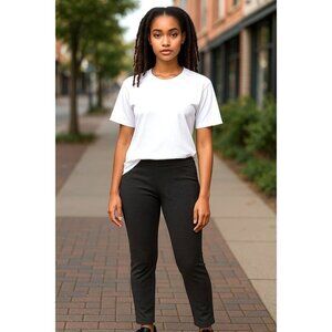 Retrology Gray Mid Rise Ankle Leggings XL Women’s Elastic Waist Stretch Pants